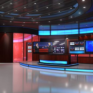 3ds max virtual set elections news studio