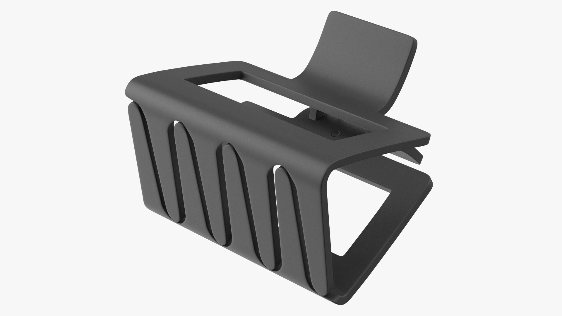 Hair Claw Clip Small Black 3D model preview