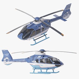 3D Airbus Helicopter H135 Civil