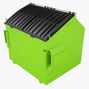 3D Garbage Steel Container 02