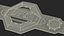 3D ufc legacy championship belt model