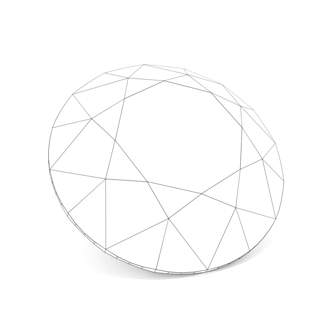 3D Diamond Cut Brilliant - Model - TurboSquid 1564595