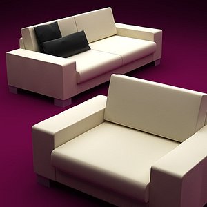boconcept uno armchair sofa 3d model