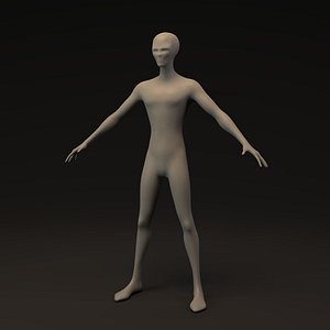Alien Male  Lo Poly Base Mesh