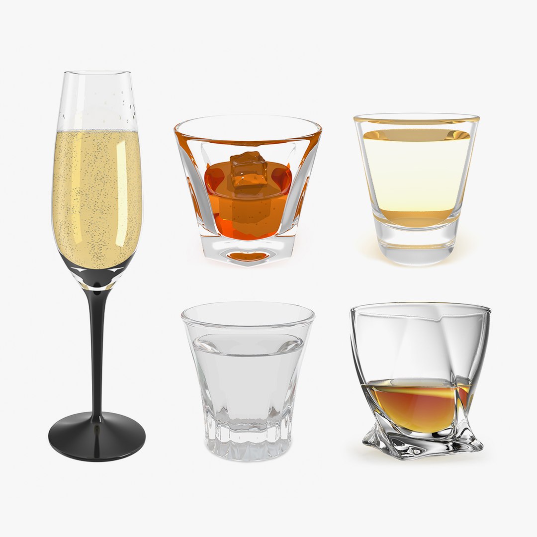 Alcoholic Beverages Collection 4 3D model preview