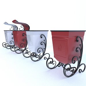 3D model trashcan ashcan