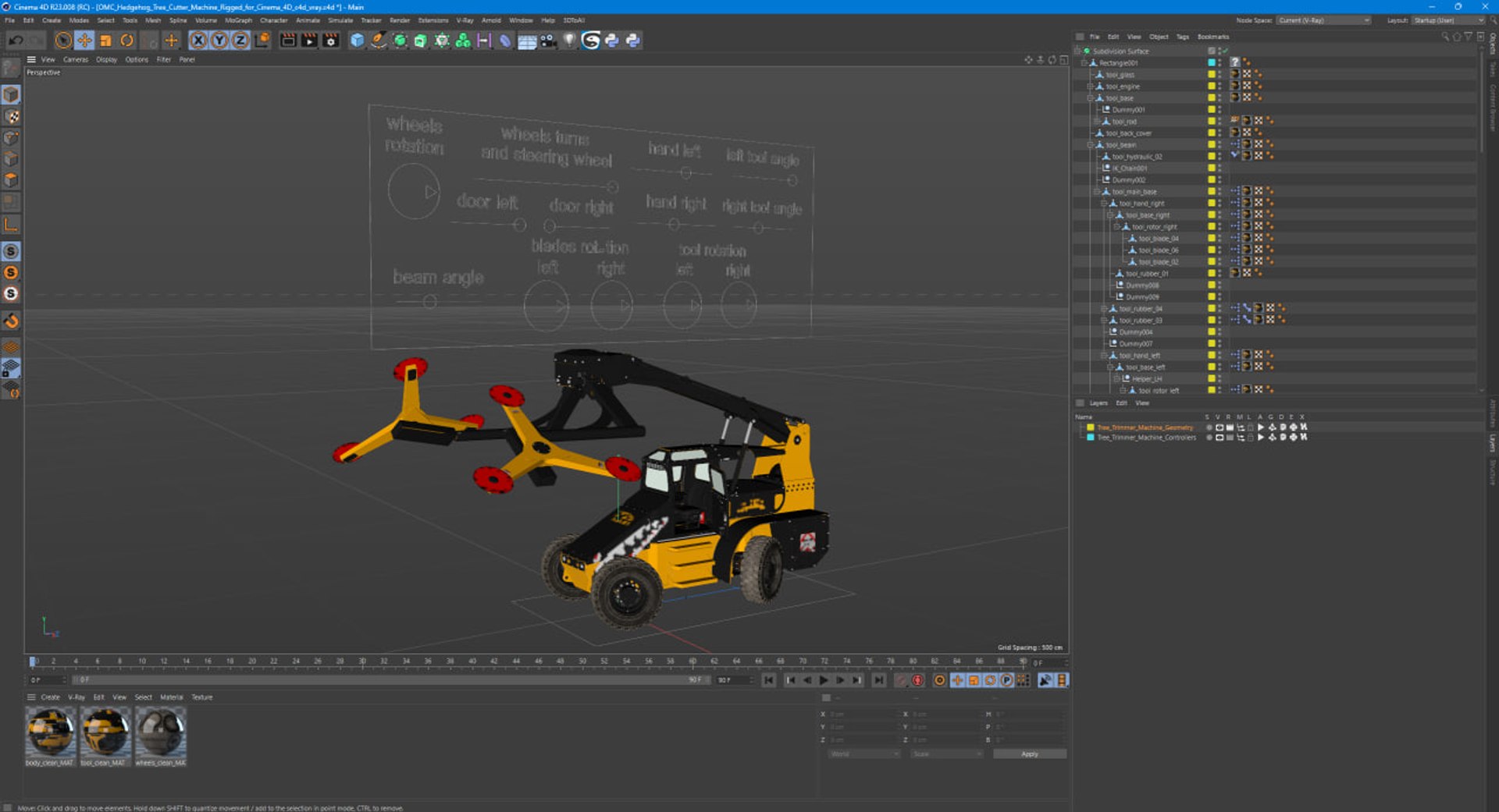 OMC Hedgehog Tree Cutter Machine Rigged For Cinema 4D 3D - TurboSquid ...