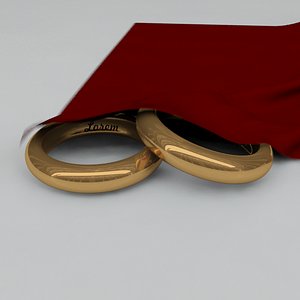 Two Wedding Rings and Cloth