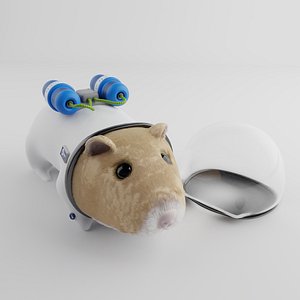Cartoon Space Hamster Astronaut Toy
