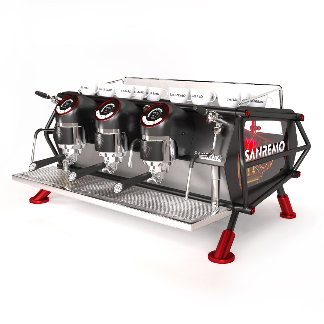 3D Model SANREMORacerCoffee Machine TurboSquid 1861398