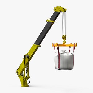 3D model Industrial Crane with 1 Ton Bulk Bag