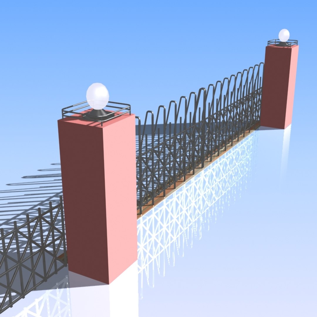 3d fence gate model
