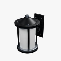 Wall Lantern with Seated Opal Diffuser and Bored Mounts