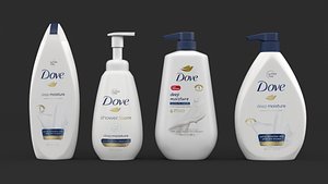 3D Dove Body Wash Collection model