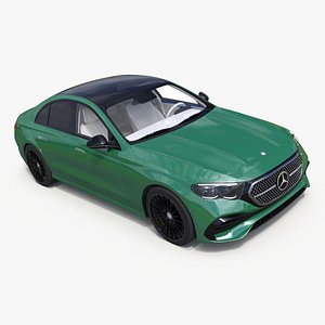3D Mercedes E-class Emerald Green model