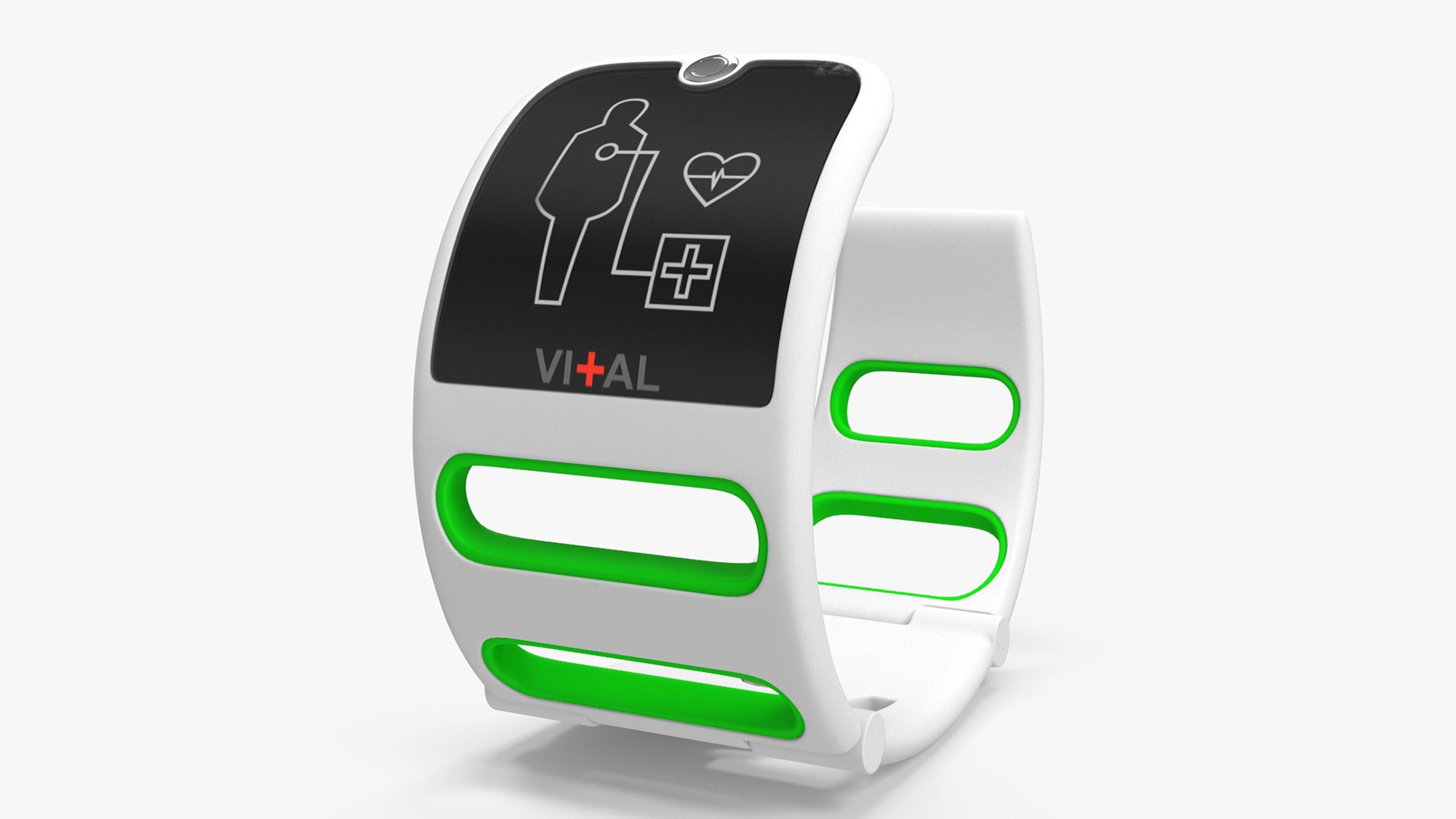 Medical Bracelet Vital Green 3D model preview