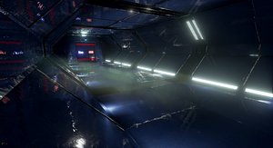 sci-fi interior space fbx