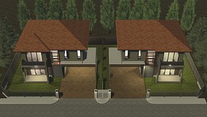 Residential buildings 3D model