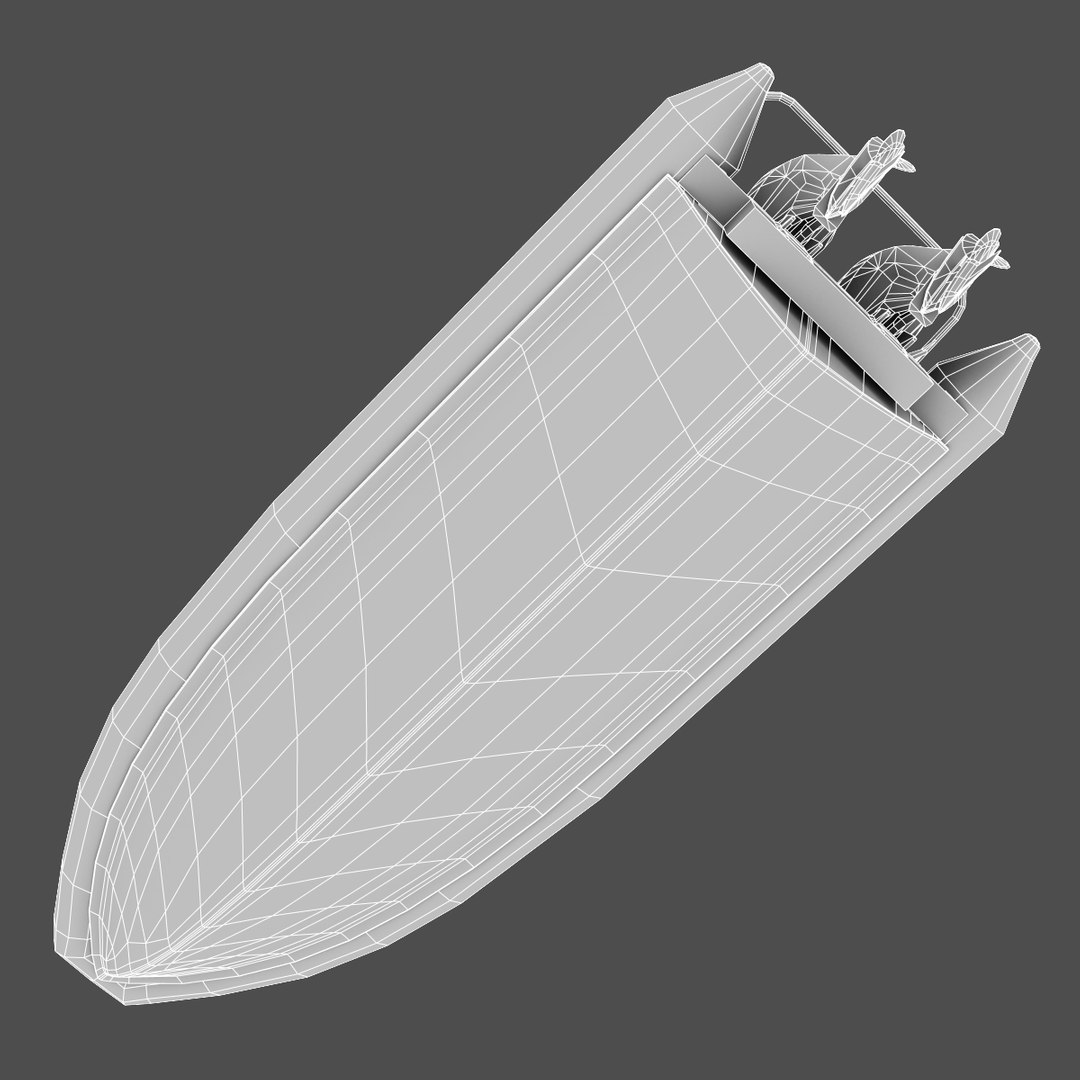 3d Rib Boat Model