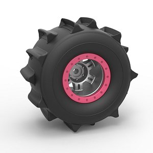 3D Diecast Wheel of Formula off road Version 2 Scale 1 to 25
