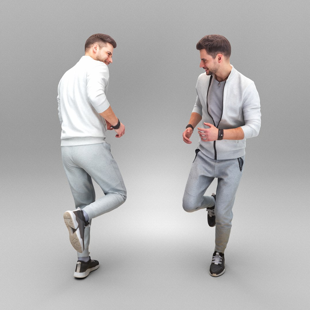 Handsome man running 407 3D model - TurboSquid 2153221