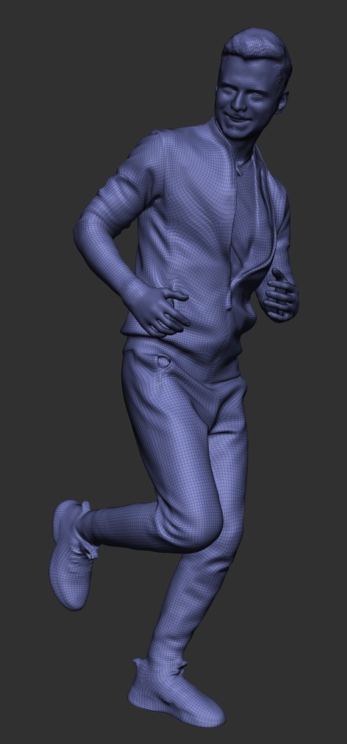 Handsome man running 407 3D model - TurboSquid 2153221