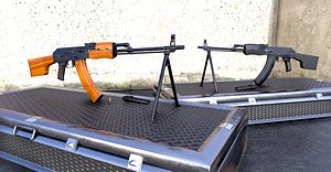 3D RPK Russian Rifle 2 model