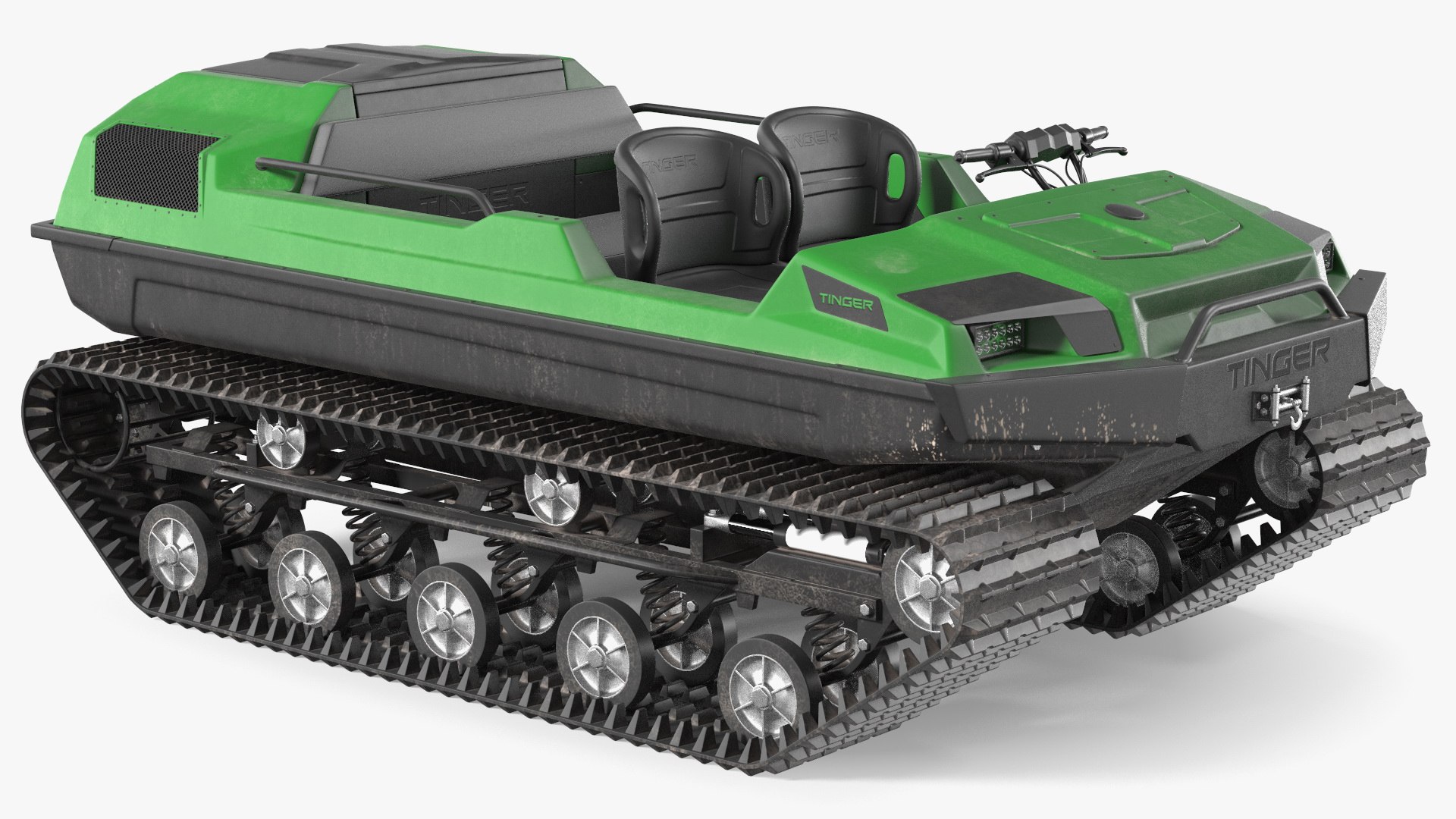 ATV Tinger Track No Roof Dirty 3D model preview