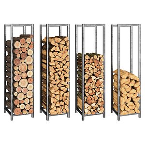 logs fireplace 3D
