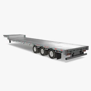 3D Flatbed Semi Trailer model