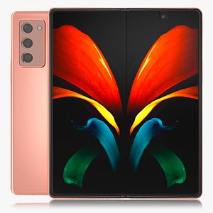 3D Samsung Z Fold 2 Bronze