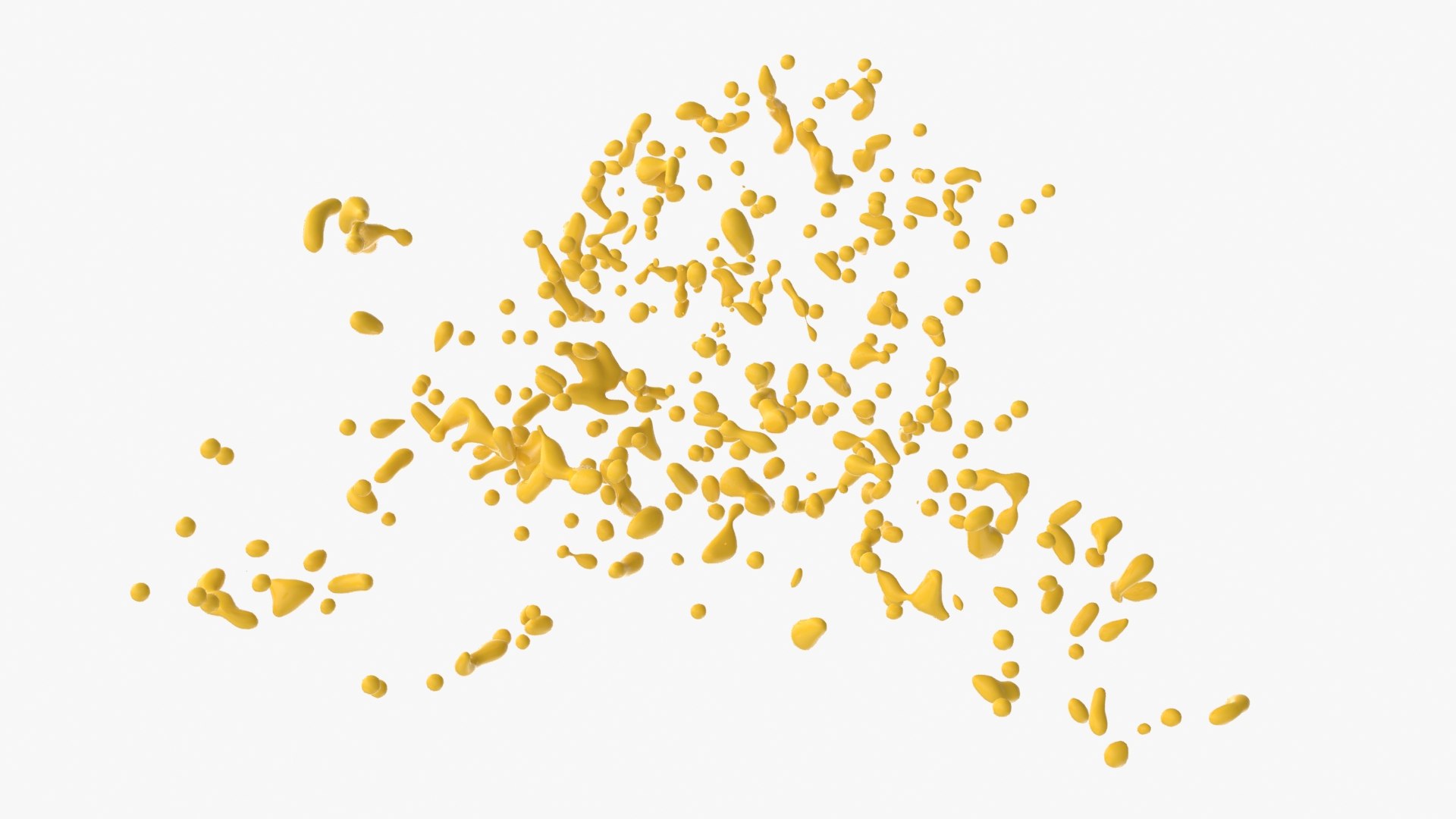 3D Yellow Splash Drops - TurboSquid 1872542