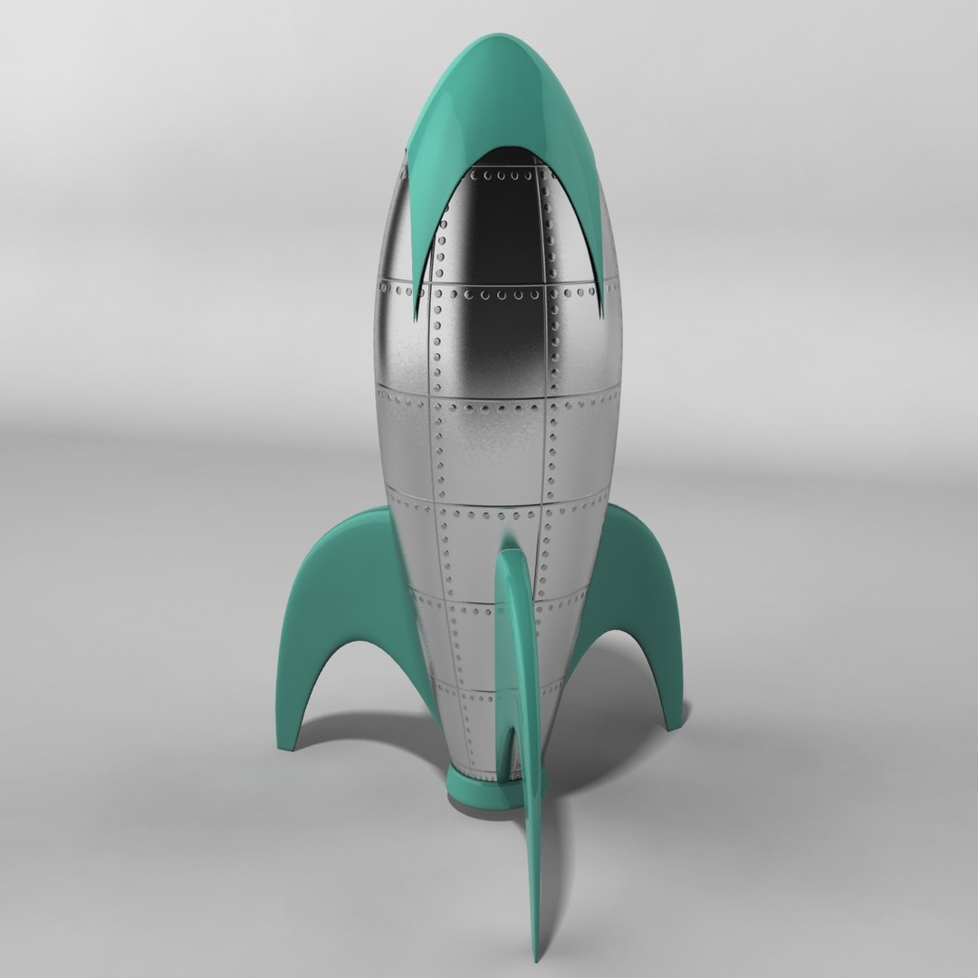 Cartoon Rocket 3d Obj