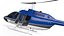 Bell 206B5 JetRanger Helicopter Rigged for Cinema 4D 3D