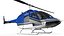 Bell 206B5 JetRanger Helicopter Rigged for Cinema 4D 3D