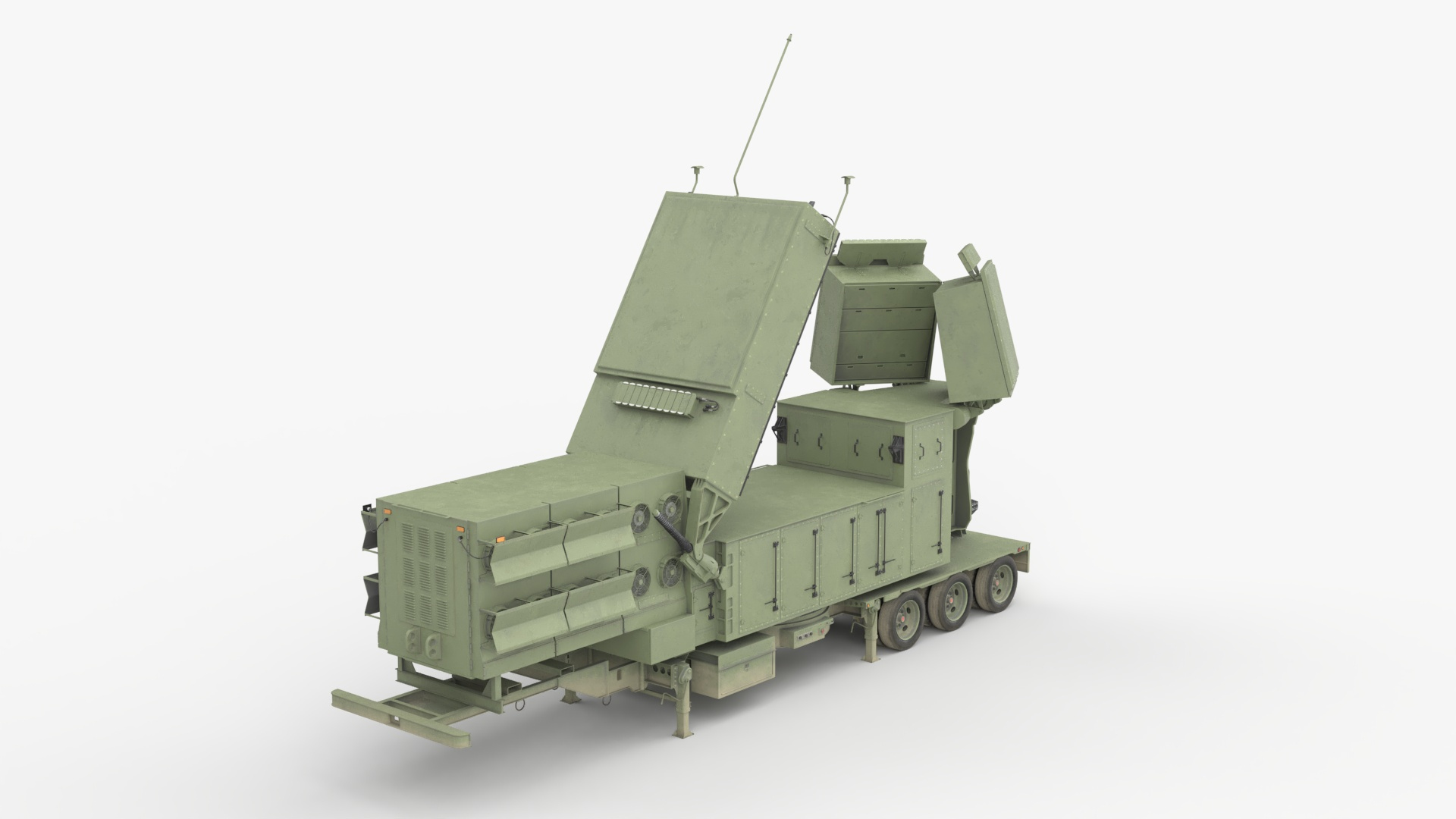 Long Range Surveillance Radar Platform Deployed Rigged For Maya Model ...