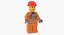 lego construction workers 3D model
