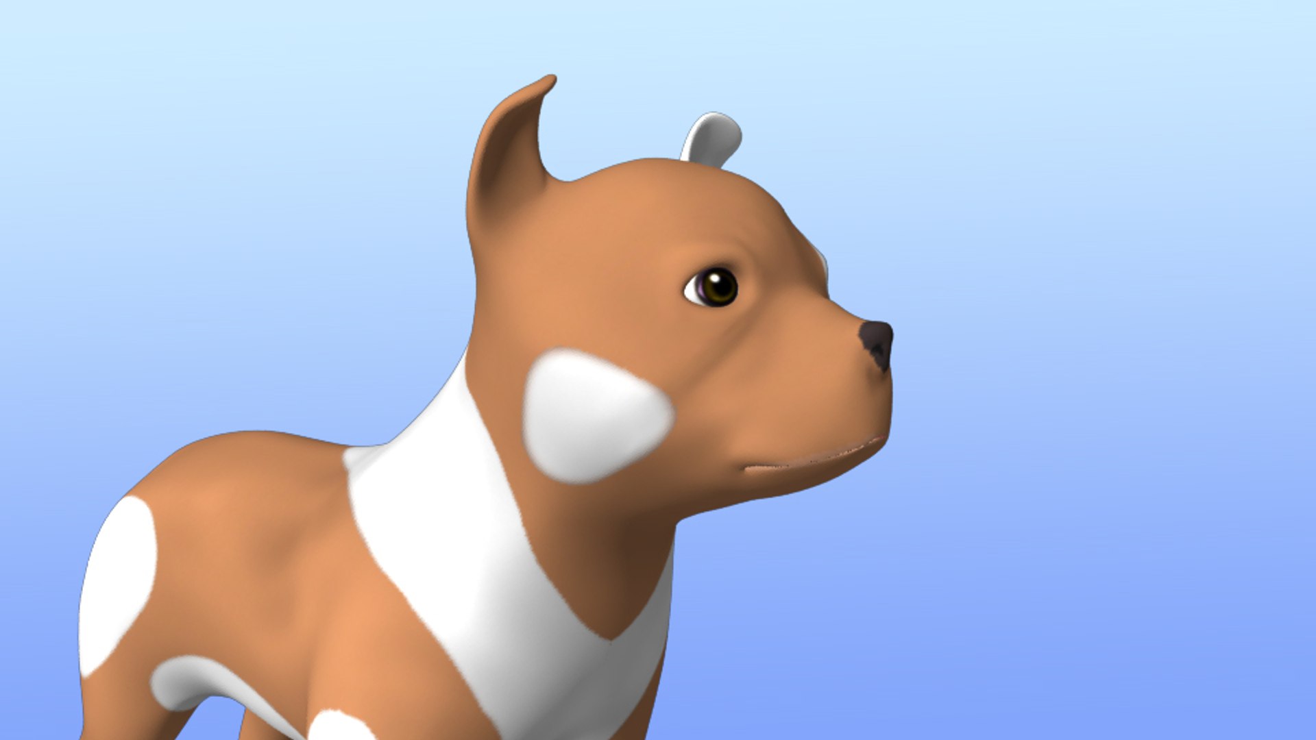 3d cute puppy model