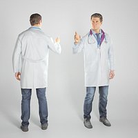 Male doctor pointing at something 279
