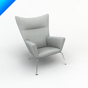 3ds max ch445 lounge chair hans wegner