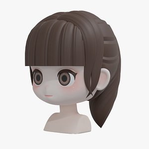 3D Female Hair Style 06 model