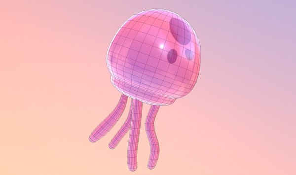 net spongebob jellyfish 3d model