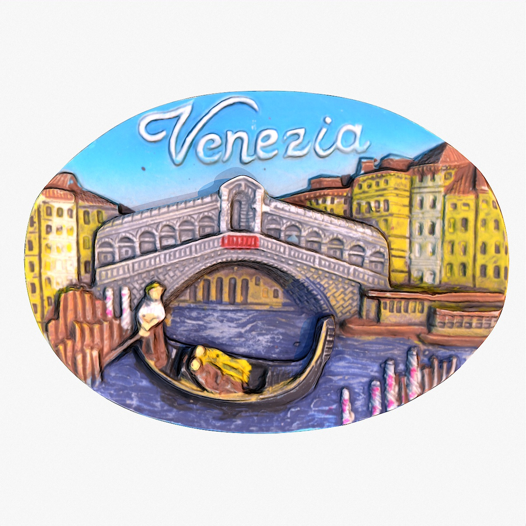 Venezia 01 Venedig Italien Souvenir Kühlschrank Low Poly 3D