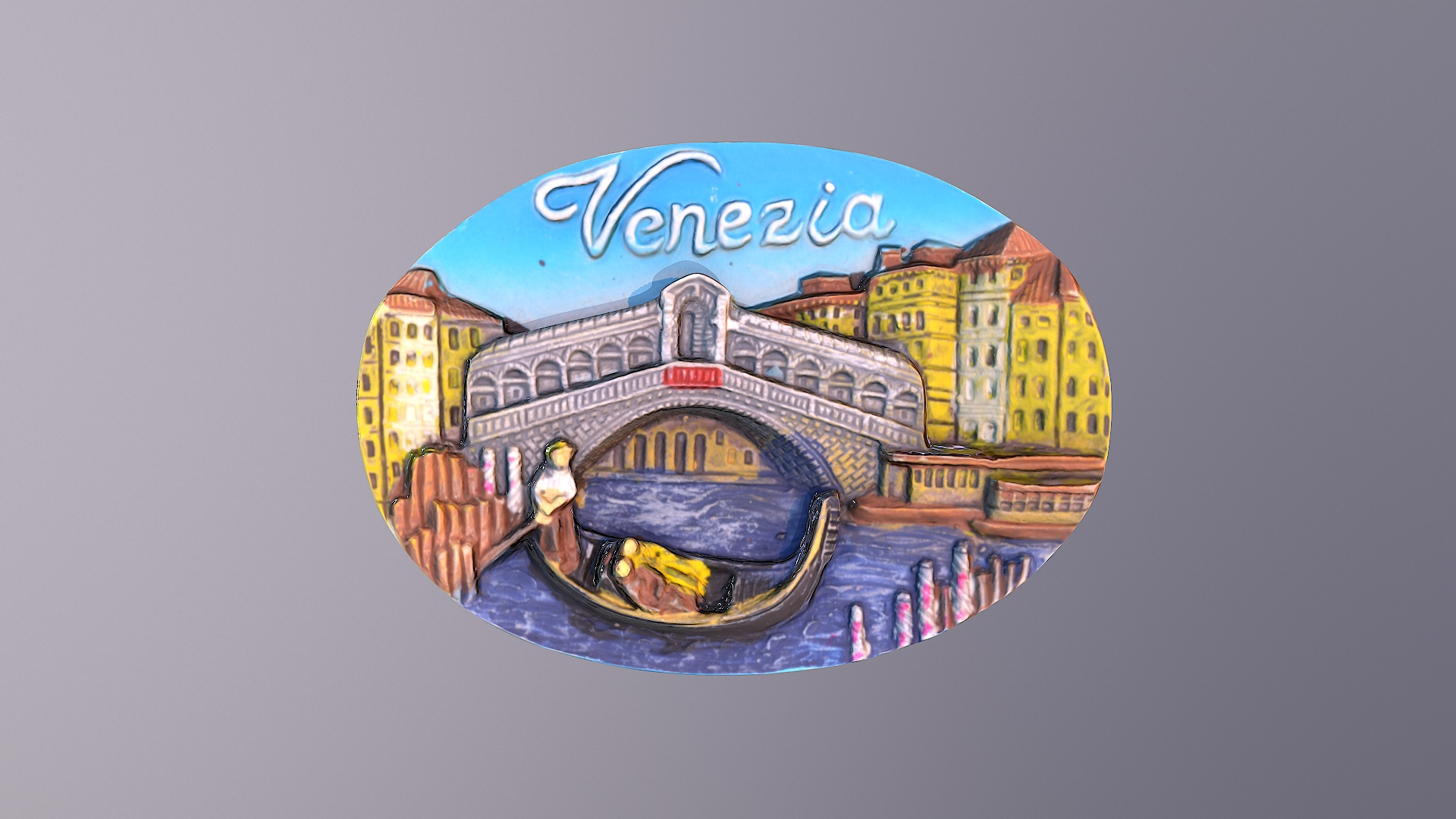 Venezia 01 Venice Italy Souvenir Fridge Low Poly 3D Model