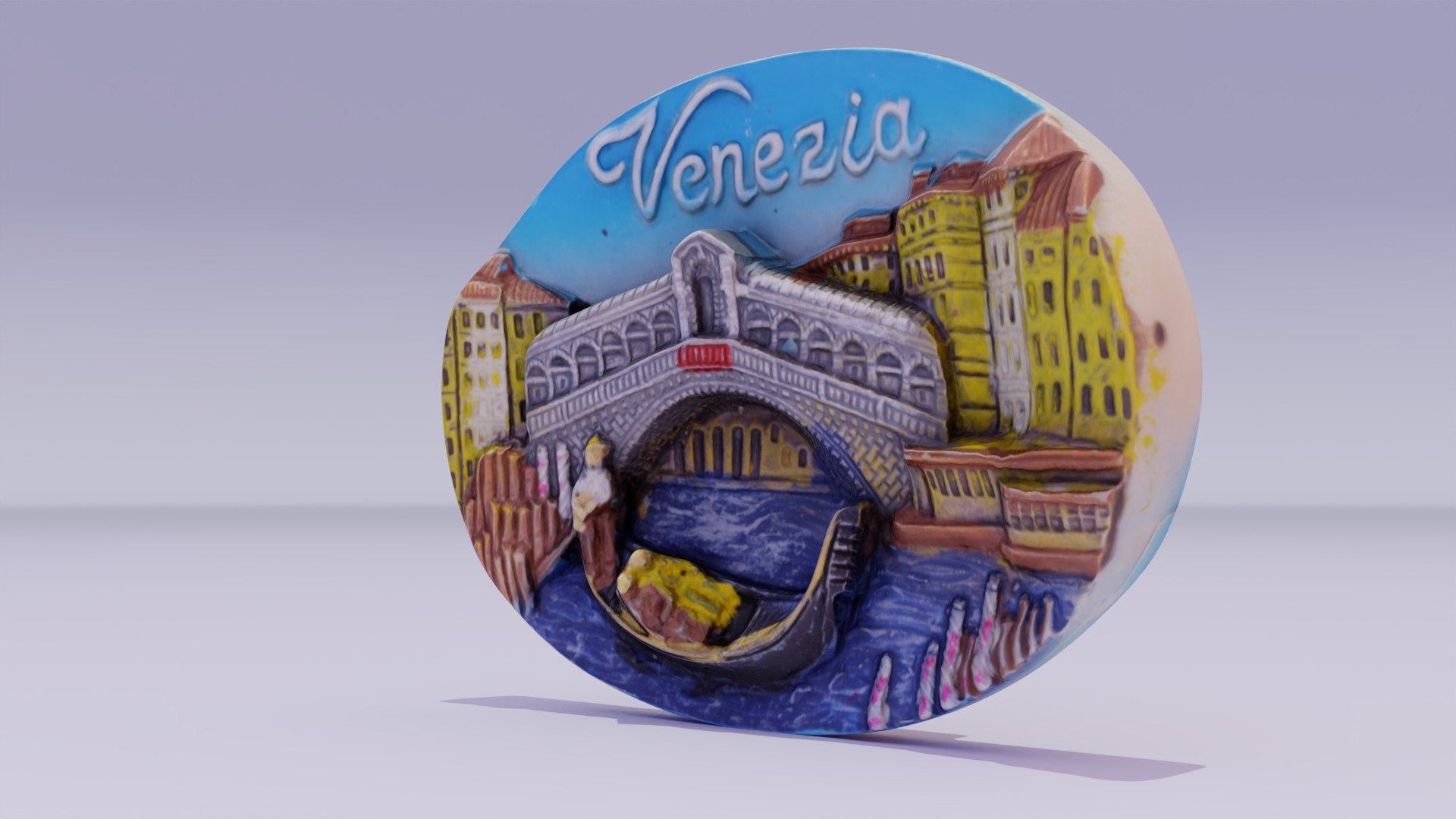 Venezia 01 Venice Italy Souvenir Fridge Low Poly 3D Model