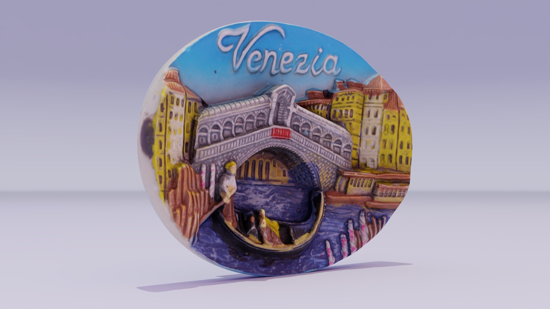 Venezia 01 Venice Italy Souvenir Fridge Low Poly 3D Model