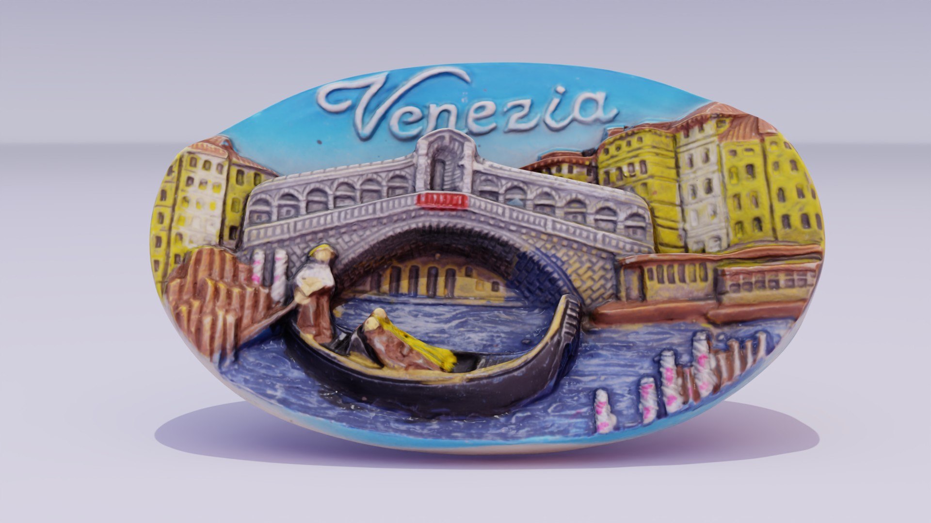 Venezia 01 Venice Italy Souvenir Fridge Low Poly 3D Model