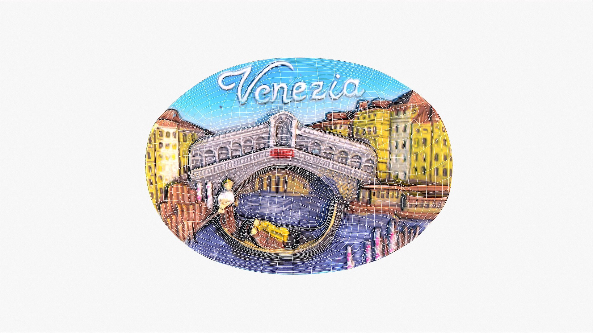 Venezia 01 Venice Italy Souvenir Fridge Low Poly 3D Model