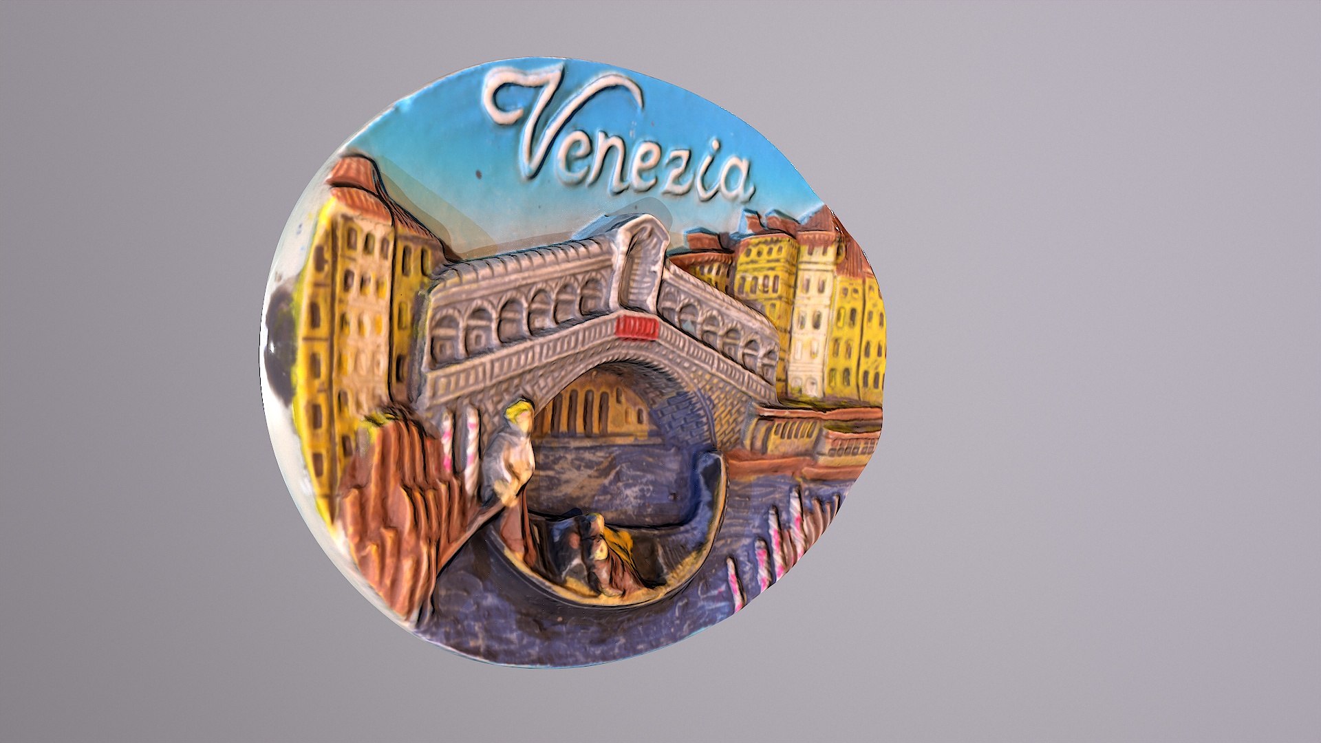 Venezia 01 Venice Italy Souvenir Fridge Low Poly 3D Model