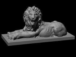 3D lion sculpture original model
